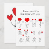 Valentijnskaart voor Samen Bedankkaart (Voorkant / Achterkant)