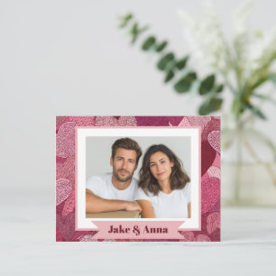 Valentijnskaart voor stel Aangepaste foto Briefkaart