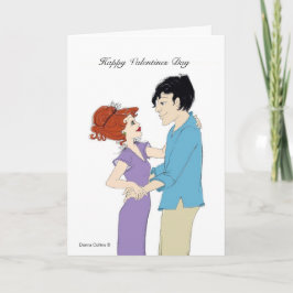 Valentijnskaart voor stel feestdagen kaart