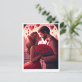 Valentijnskaart voor stel feestdagenkaart (Staand voorkant)