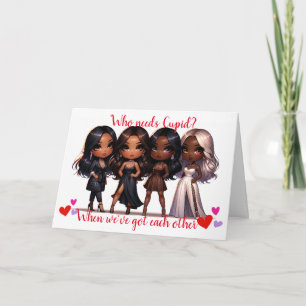Valentijnskaart voor vriendschap (Galentine's) Kaart
