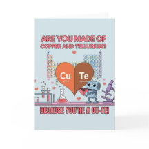 Valentijnskaart voor wetenschapsnerd scheikundestu