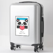 Valentijnskaart Vrienden Panda Hart Sticker (Koffer)