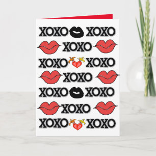 Valentijnskaart Xoxo Harten Feestdagen Kaart