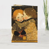 Valentijnskaart zoet in het bos jongen meisje kaart (Achterkant)