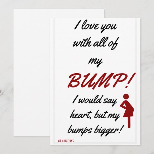 Valentijnskaart/ Zwangerschapsaankondiging Feestdagenkaart (Voorkant / Achterkant)