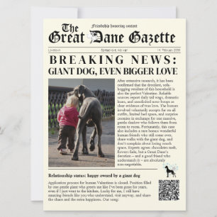 valentijnskaarten Great Dane ironie Feestdagenkaart