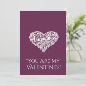 Valentijnskaarten Hartvormig ontwerp Liefde tekst (Staand voorkant)