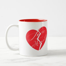 Valentijnskaarten Love Hearts Tweekleurige Koffiemok