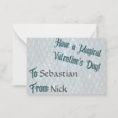 Valentijnskaarten met draak voor kinderen notitiekaartje (Achterkant)