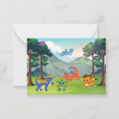 Valentijnskaarten met draak voor kinderen notitiekaartje (Voorkant)