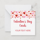 Valentijnskaarten met Hart Rand Notitiekaartje (Voorkant)