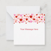 Valentijnskaarten met Hart Rand Notitiekaartje (Achterkant)
