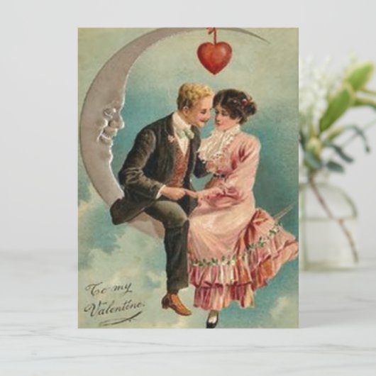 valentijnskaarten uit het victoriaanse tijdperk feestdagenkaart (Staand voorkant)