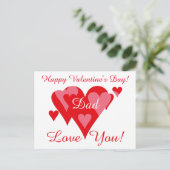 Valentijnskaarten van Janz voor Papa Ik hou van Jo Briefkaart (Staand voorkant)