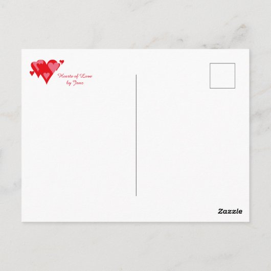 Valentijnskaarten van Janz voor Papa Ik hou van Jo Briefkaart (Achterkant)