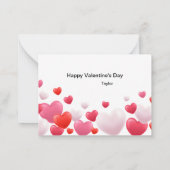 Valentijnskaarten voor Afro-Amerikaanse klaslokale Notitiekaartje (Achterkant)