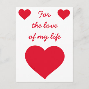 Valentijnskaarten voor de liefde van mijn leven feestdagenkaart