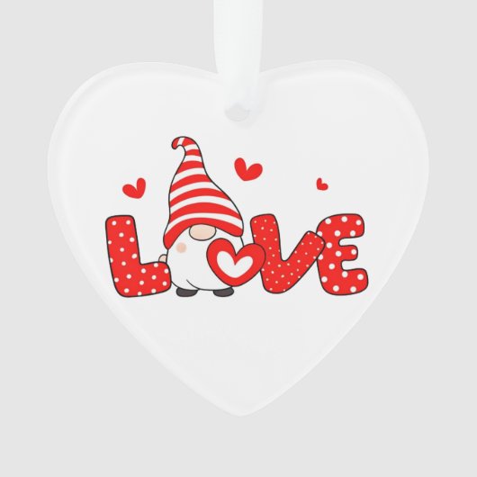 Valentijnskabouter  ornament (voorkant)