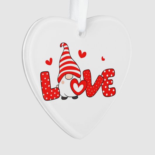 Valentijnskabouter ornament (voorkant)