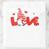 Valentijnskabouter  rechthoekige sticker (Tas)