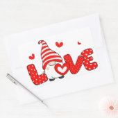 Valentijnskabouter  rechthoekige sticker (Envelop)