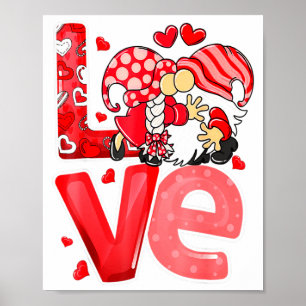 Valentijnskabouters die harten vasthouden Valentij Poster