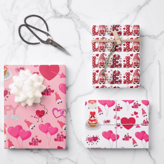 Valentijnskabouters Inpakpapier Vel (Voorkant)