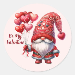 Valentijnskaboutersticker – Hartballonontwerp  Ronde Sticker