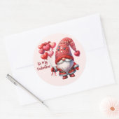 Valentijnskaboutersticker – Hartballonontwerp Ronde Sticker (Envelop)