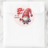 Valentijnskaboutersticker – Hartballonontwerp Ronde Sticker (Tas)