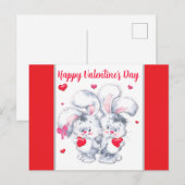 Valentijnske Konijntjes Briefkaart (Voorkant / Achterkant)
