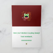 Valentijnskikker en vuurwerk ontwerp kaart (Binnen)