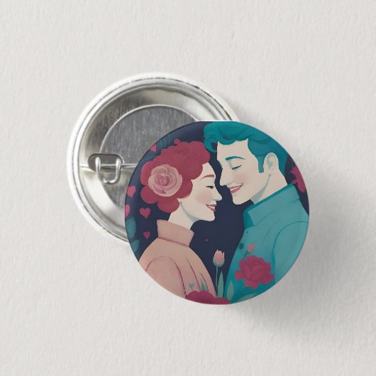 Valentijnsknop Ronde Button 3,2 Cm (Voorkant /achterkant)