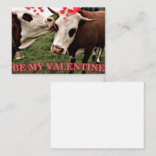 Valentijnskoekoeien Notitiekaartje (Voorkant / Achterkant)