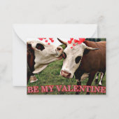Valentijnskoekoeien Notitiekaartje (Voorkant)