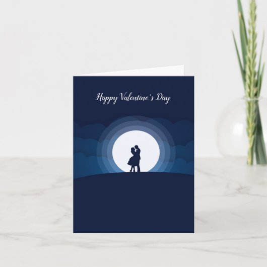 Valentijnskoppel Maanlucht Kaart (Voorkant)