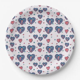 Valentijnskunst papieren bordje