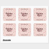Valentijnskussen Kaars Sticker Cute Hartjes Design (Vel)