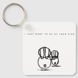 Valentijnsleutelhanger  Ik wil gewoon bij je zijn Sleutelhanger