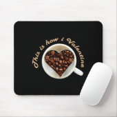 Valentijnsliefde Koffie Hart Viering Meme Muismat (Met muis)