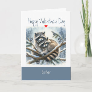 Valentijnsliefde Leuk Wasbeertje Kussen Broer Feestdagen Kaart