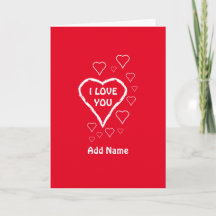 Valentijnsliefde Rood met Witte Hartjes Vouwkaart