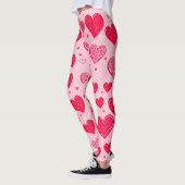 Valentijnsliefde-Valentijnsharten Leggings (Links)