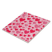 Valentijnsliefde-Valentijnsharten Tegeltje (Zijkant)
