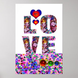 VALENTIJNSLIEFDE VENETIAANS MASKERBAL POSTER