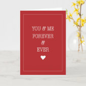 Valentijnsliefde voor altijd en eeuwig Rood Wit Ha Kaart (Gele Bloem)