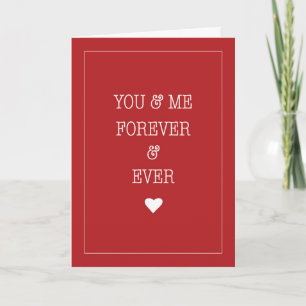 Valentijnsliefde voor altijd en eeuwig Rood Wit Ha Kaart