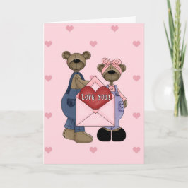 Valentijnsliefdesberen Feestdagen Kaart