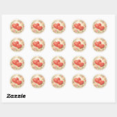 Valentijnsliefdesticker Ronde Sticker (Vel)